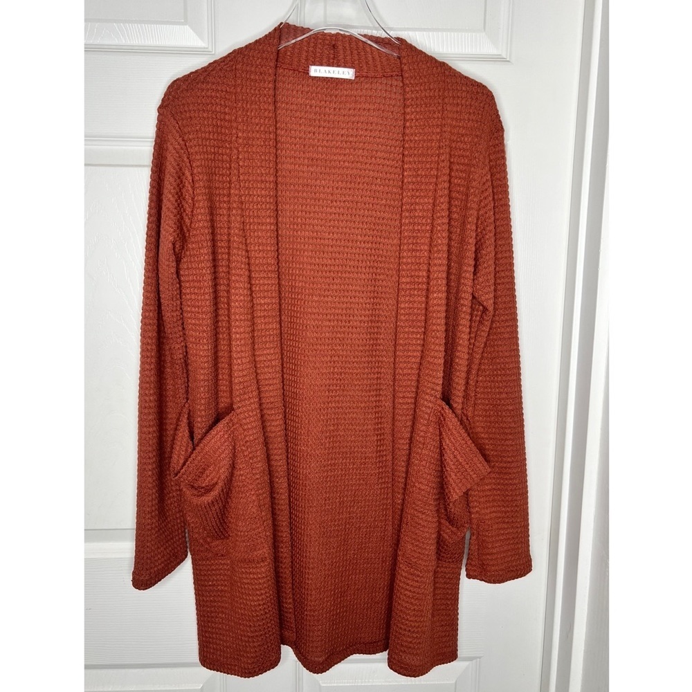 Blakeley Lightweight 2 Side Pocket Duster Waffle Weave Coverup Cardigan